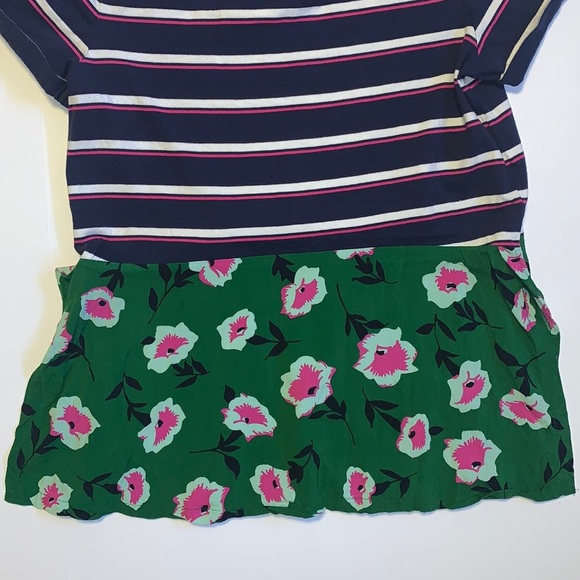 Anthropologie Floral and Striped Peplum Tunic - Women’s Size Medium - Picture 5 of 9